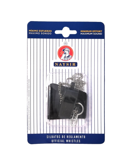 Silbato N-1B con anilla, cadena y funda (Naysir)