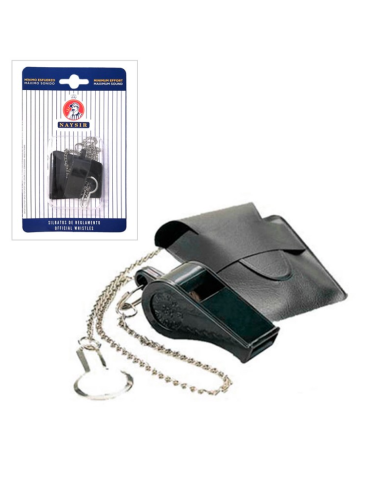 Silbato N-1B con anilla, cadena y funda (Naysir)